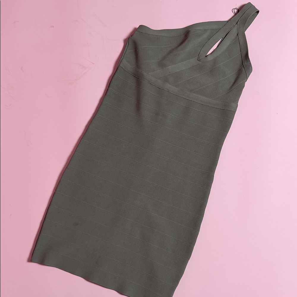 Guess One-Shoulder Dress in taupe